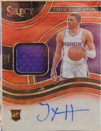 Tyrese Haliburton 1 #RJA-HAL Basketball Cards 2020 Panini Select Rookie Jersey Autographs