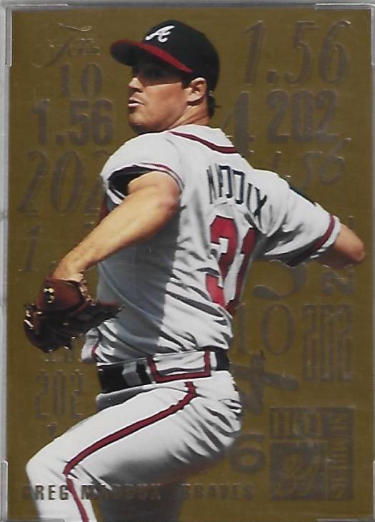 Greg Maddux #6 Baseball Cards 1995 Flair Hot Numbers