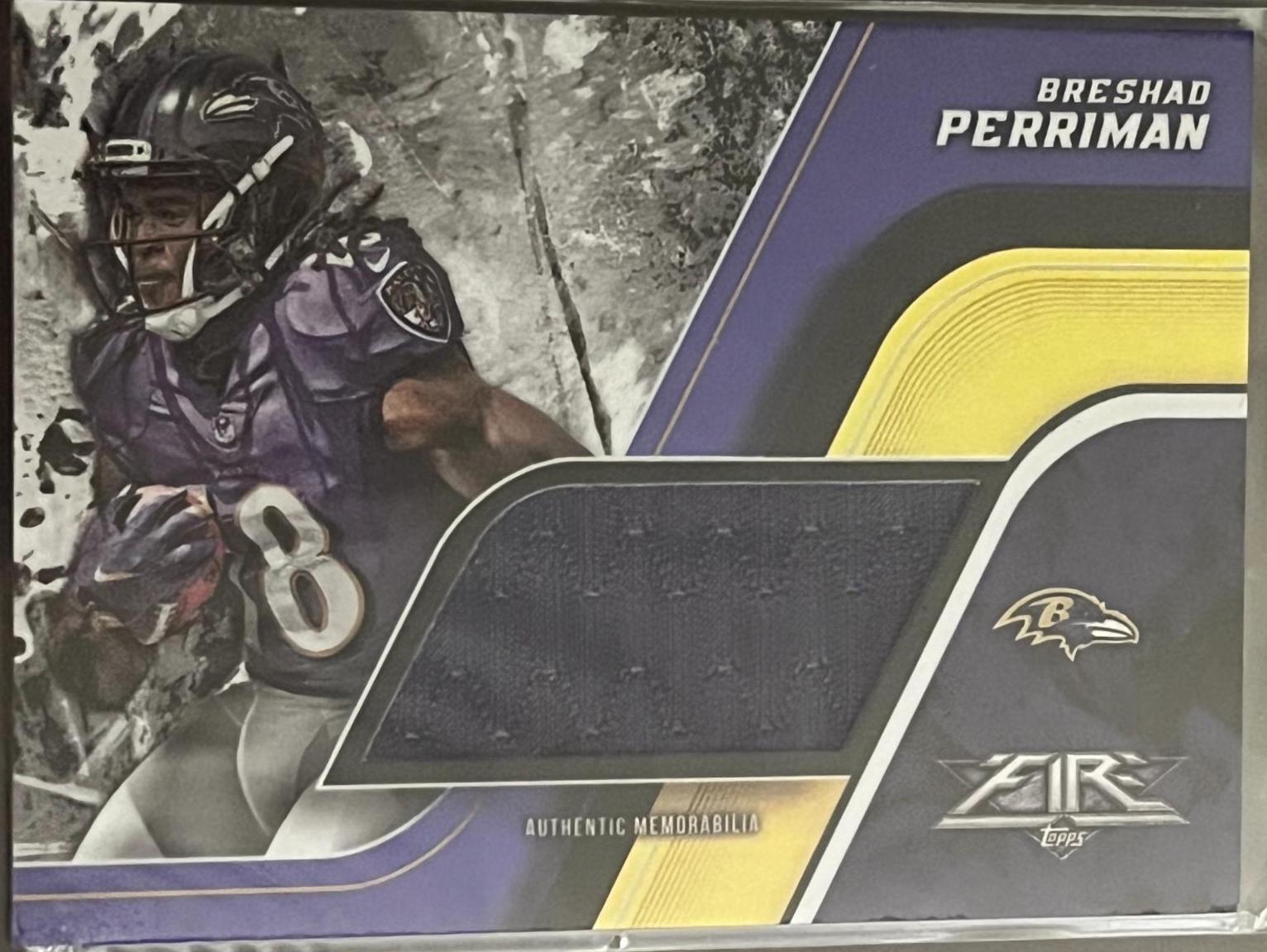Breshad Perriman #FJR-BP Football Cards 2015 Topps Fire Jumbo Relics