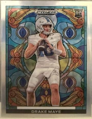 Drake Maye #4 Football Cards 2024 Panini Prizm Draft Picks Stained Glass