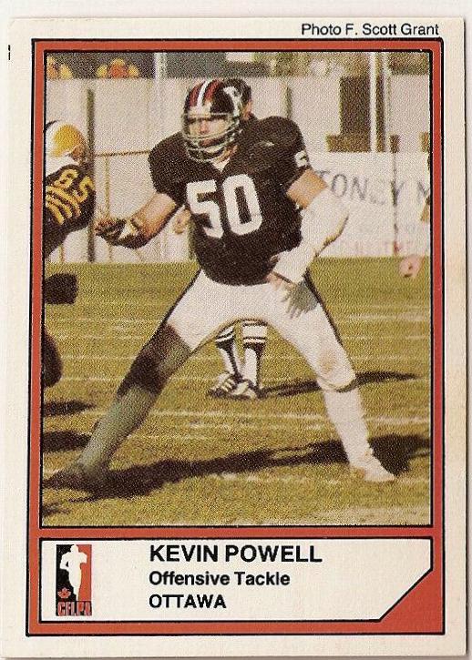 Kevin Powell #23 Football Cards 1984 Jogo CFL