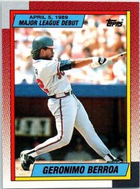 Geronimo Berroa #17 Baseball Cards 1990 Topps Major League Debut