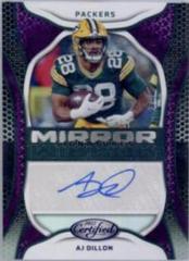 AJ Dillon [Purple] #MS-AD Football Cards 2022 Panini Certified Mirror Signatures Prices