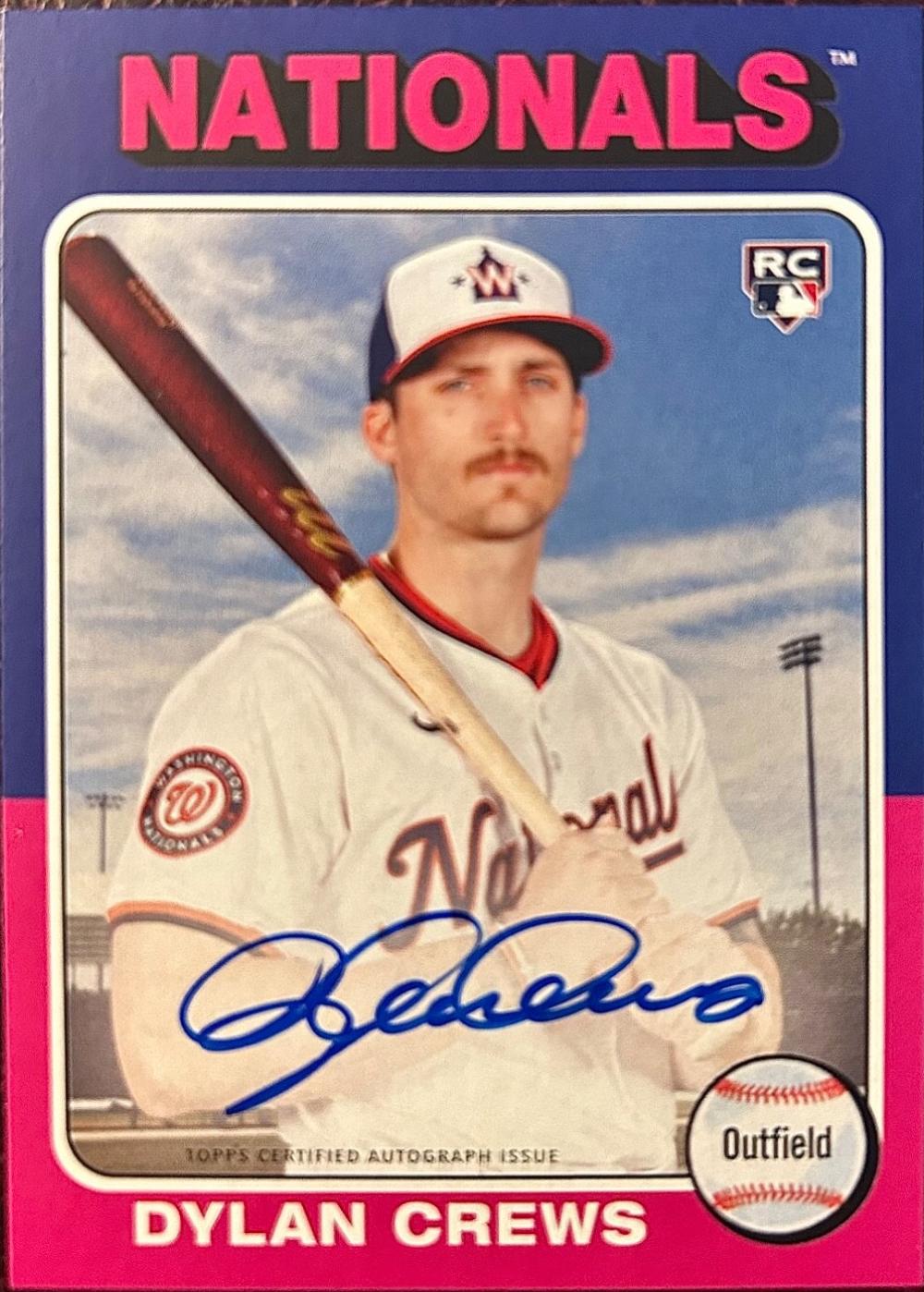 Dylan Crews #H25A-DC Baseball Cards 2025 Topps Heritage 25th Anniversary Autograph