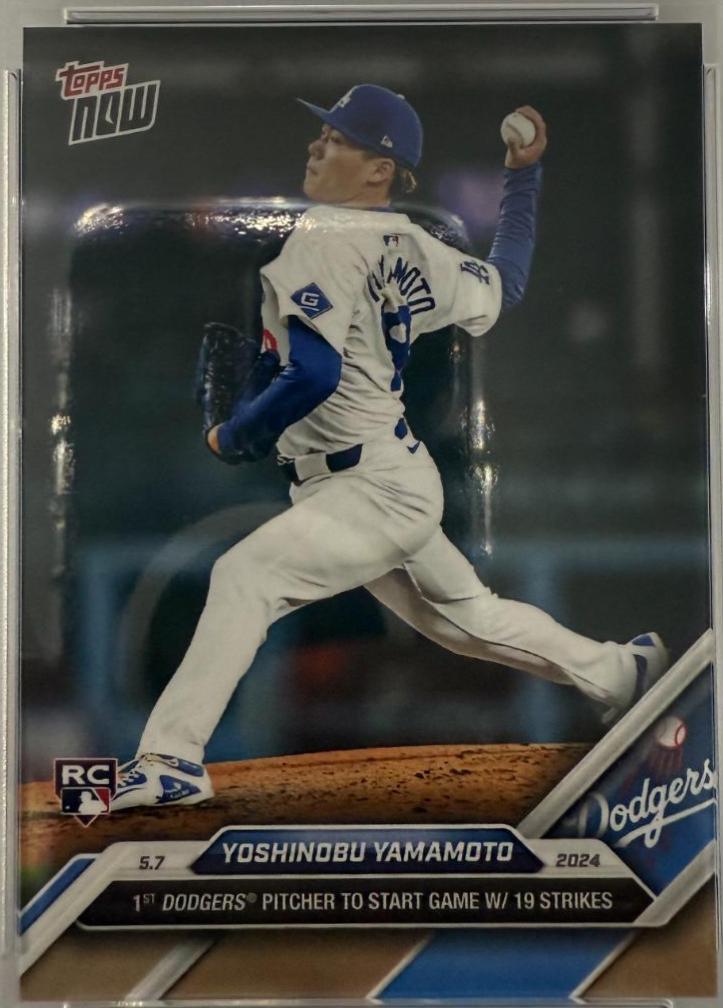 Yoshinobu Yamamoto #167 Baseball Cards 2024 Topps Now