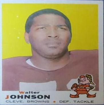 Walter Johnson #165 Football Cards 1969 Topps