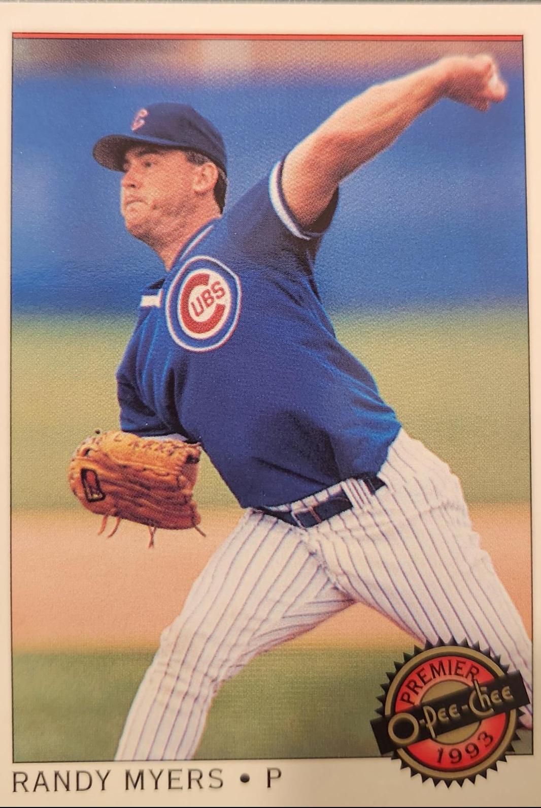 Randy Myers #33 Baseball Cards 1993 O Pee Chee Premier