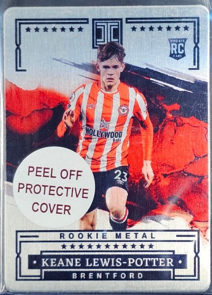 Keane Lewis-Potter #6 Soccer Cards 2022 Panini Impeccable Premier League Rookie Metal