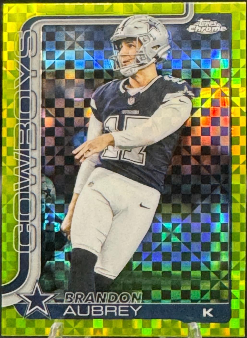 Brandon Aubrey [X-Fractor Green] #81