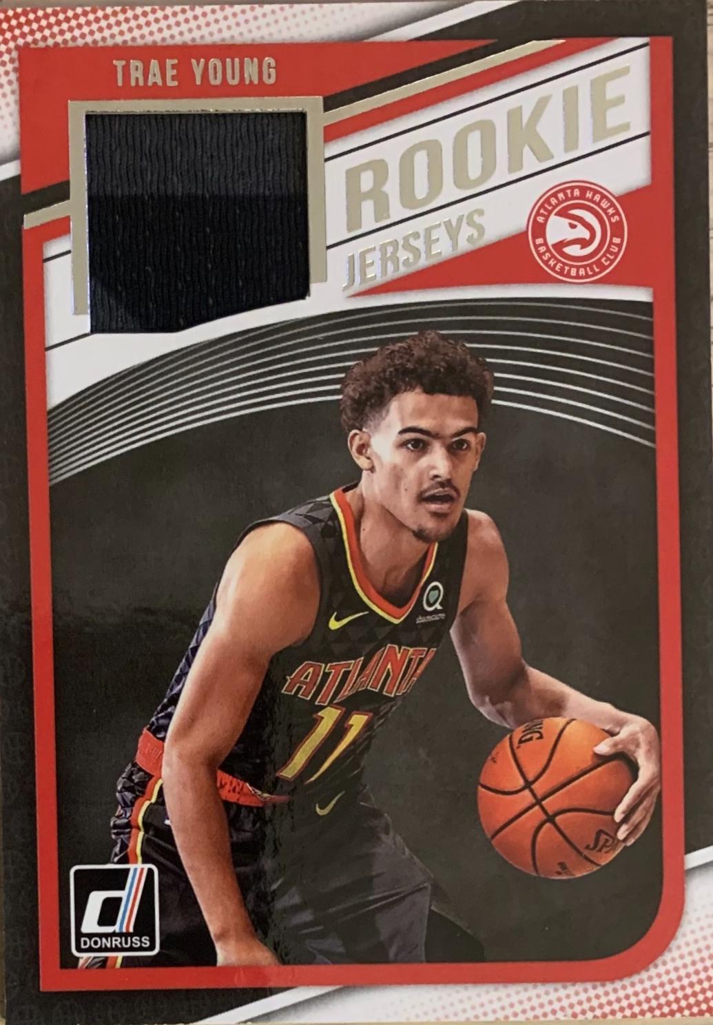 Trae Young #RJ-TYG 2018 Panini Donruss Rookie Jerseys Basketball