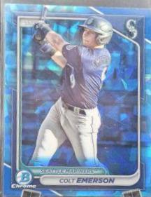 Colt Emerson #BCP-10 Baseball Cards 2024 Bowman Chrome Prospects Sapphire