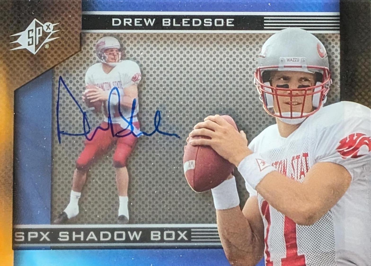 Drew Bledsoe #SH-DB Football Cards 2013 SPx Shadow Box Autograph