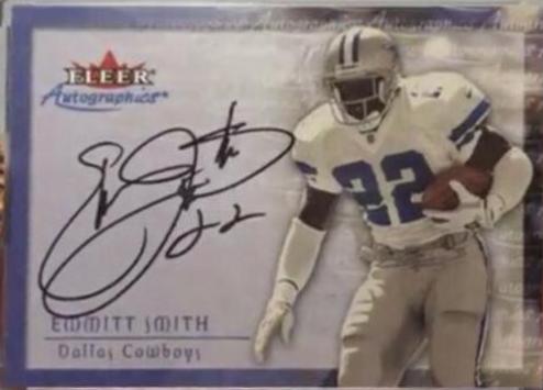 Emmitt Smith Football Cards 2000 Fleer Autographics