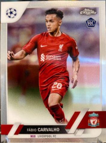 Fabio Carvalho #28 Soccer Cards 2022 Topps Chrome UEFA Club Competitions