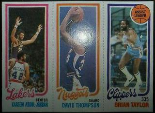 Kareem Abdul-Jabbar / David Thompson / Brian Taylor #79 / 135 / 216