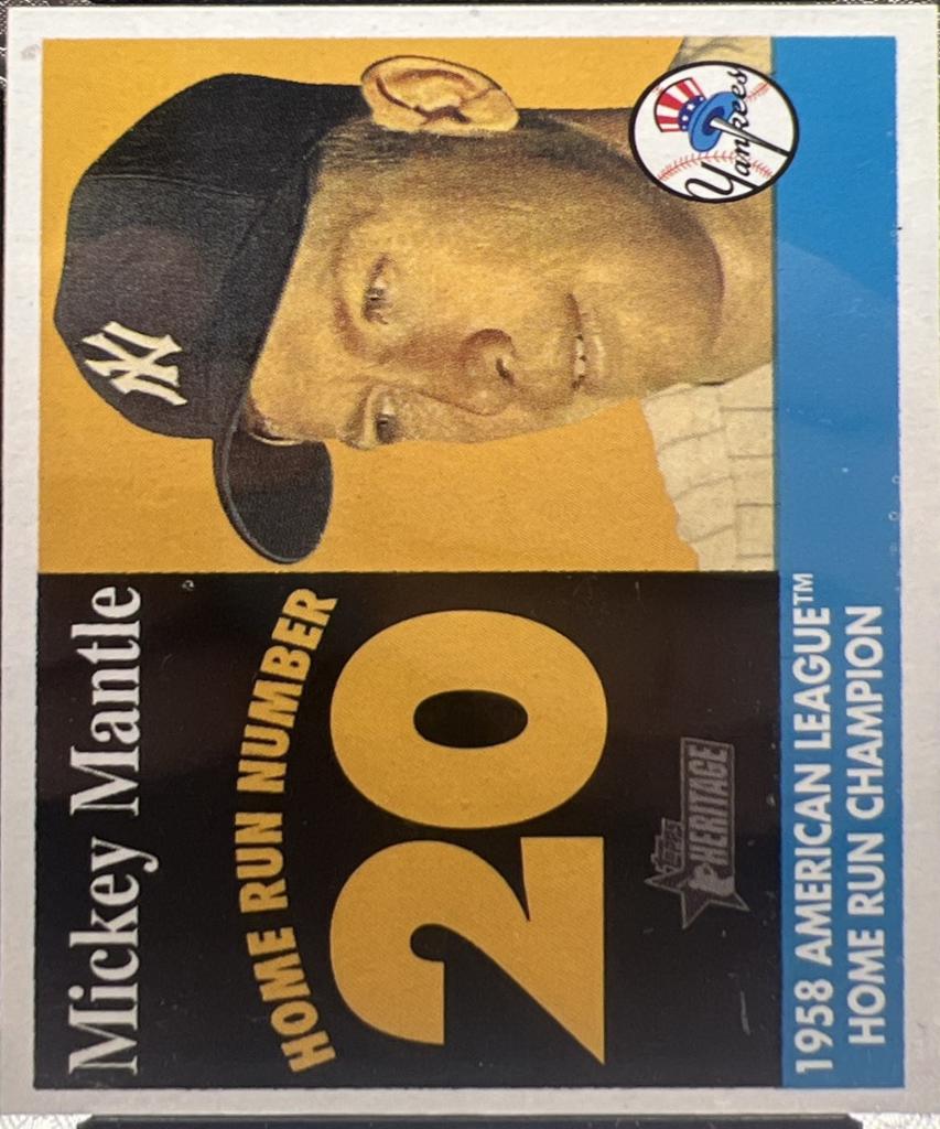 Mickey Mantle #MHRC20 Baseball Cards 2007 Topps Heritage 1958 Home Run Champion