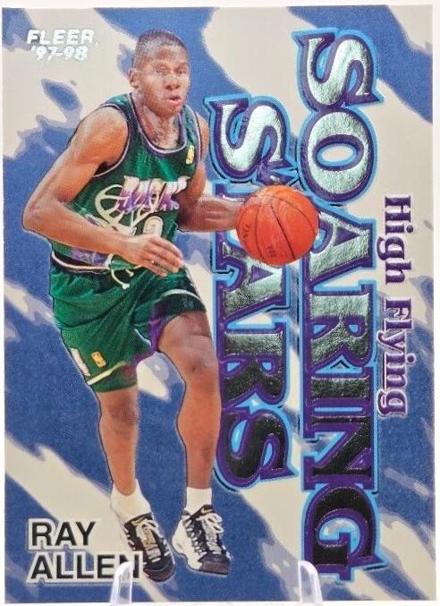 Ray Allen #2 Basketball Cards 1997 Fleer High Flying Soaring Stars