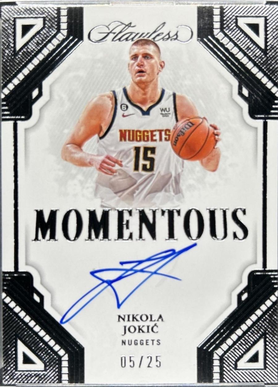 Nikola Jokic #20 2022 Panini Flawless Momentous Autograph Basketball