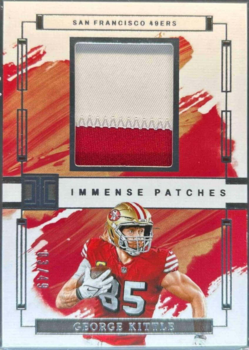 George Kittle #4 Football Cards 2024 Panini Impeccable Immense Patch