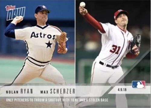 Max Scherzer, Nolan Ryan #59 Baseball Cards 2018 Topps Now