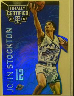John Stockton Mirror Platinum Black Die Cut 1/1