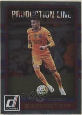 Neymar Jr. #2 Soccer Cards 2016 Panini Donruss Production Line