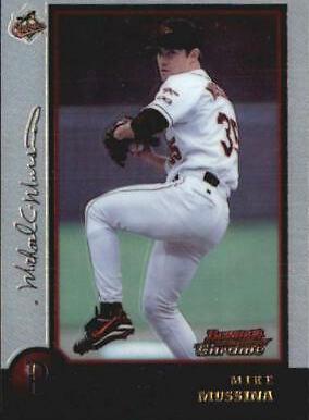 Mike Mussina #9 Baseball Cards 1998 Bowman Chrome