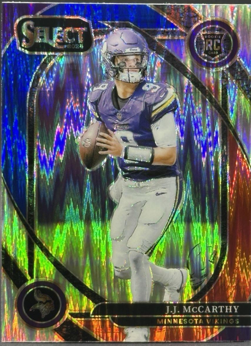 J.J. McCarthy [Red Blue Prizm Shock] #246 Prices | 2024 Panini