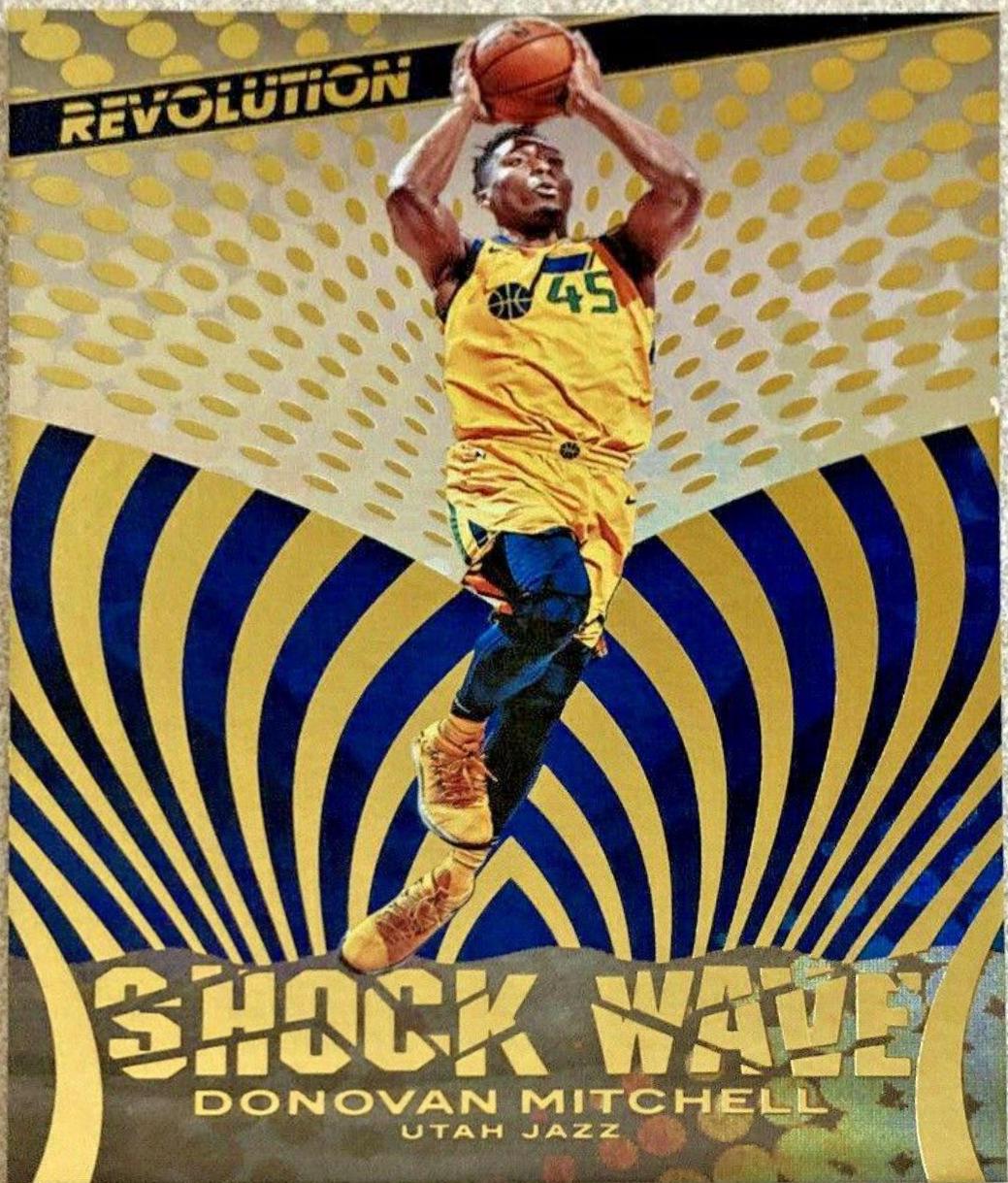 Donovan Mitchell #5 Basketball Cards 2018 Panini Revolution Shock Wave