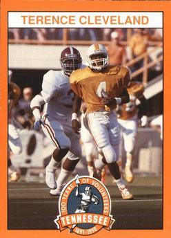 Terence Cleveland #4 Football Cards 1990 Tennessee Volunteers Centennial