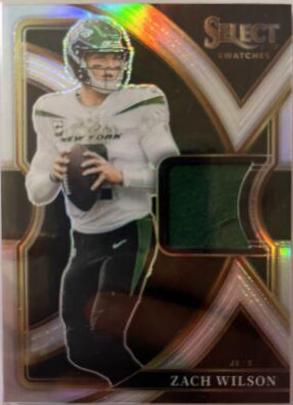 Zach Wilson #SS-11 Football Cards 2022 Panini Select Swatches Prizm