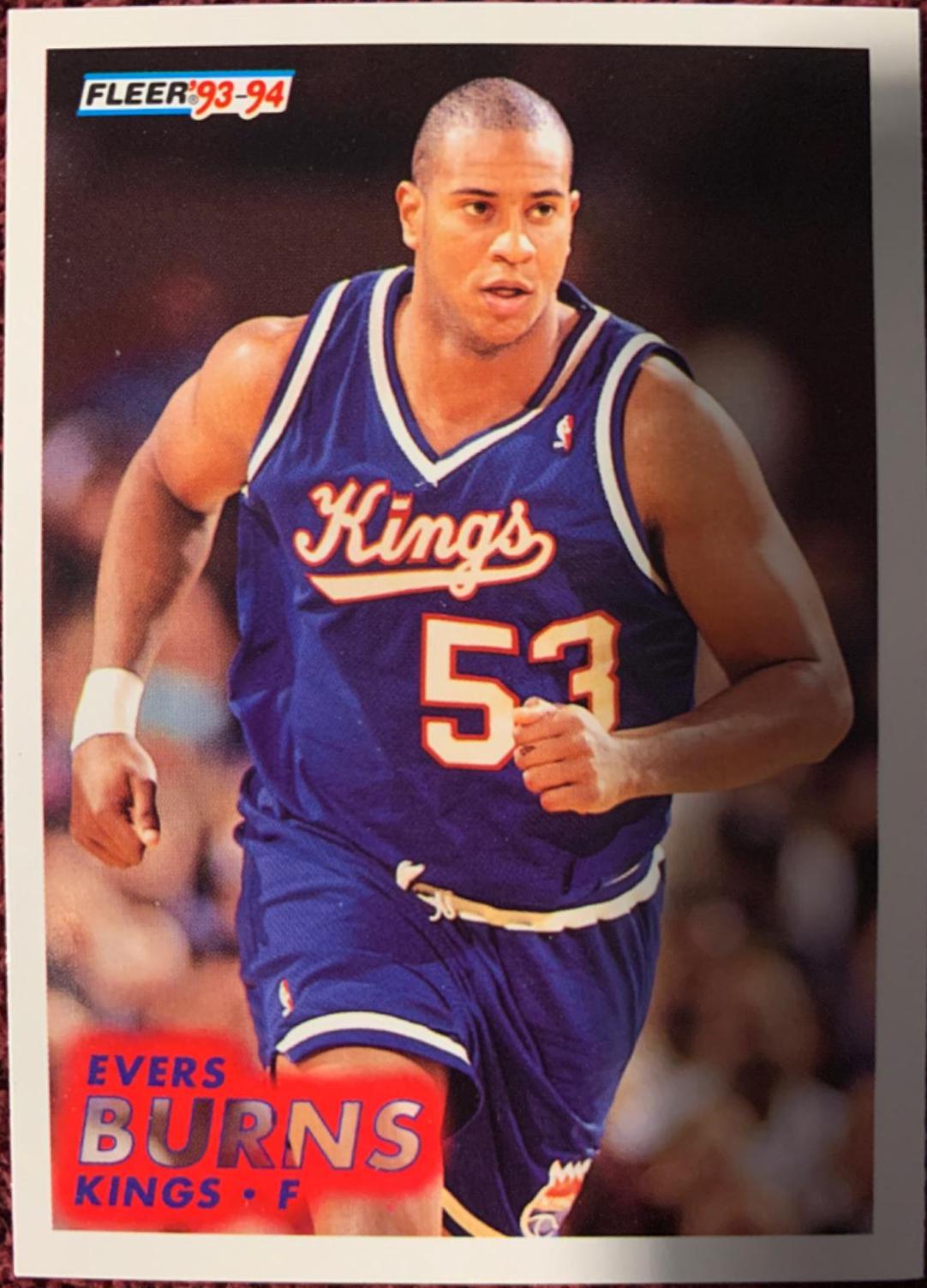 Evers Burns #370 Basketball Cards 1993 Fleer