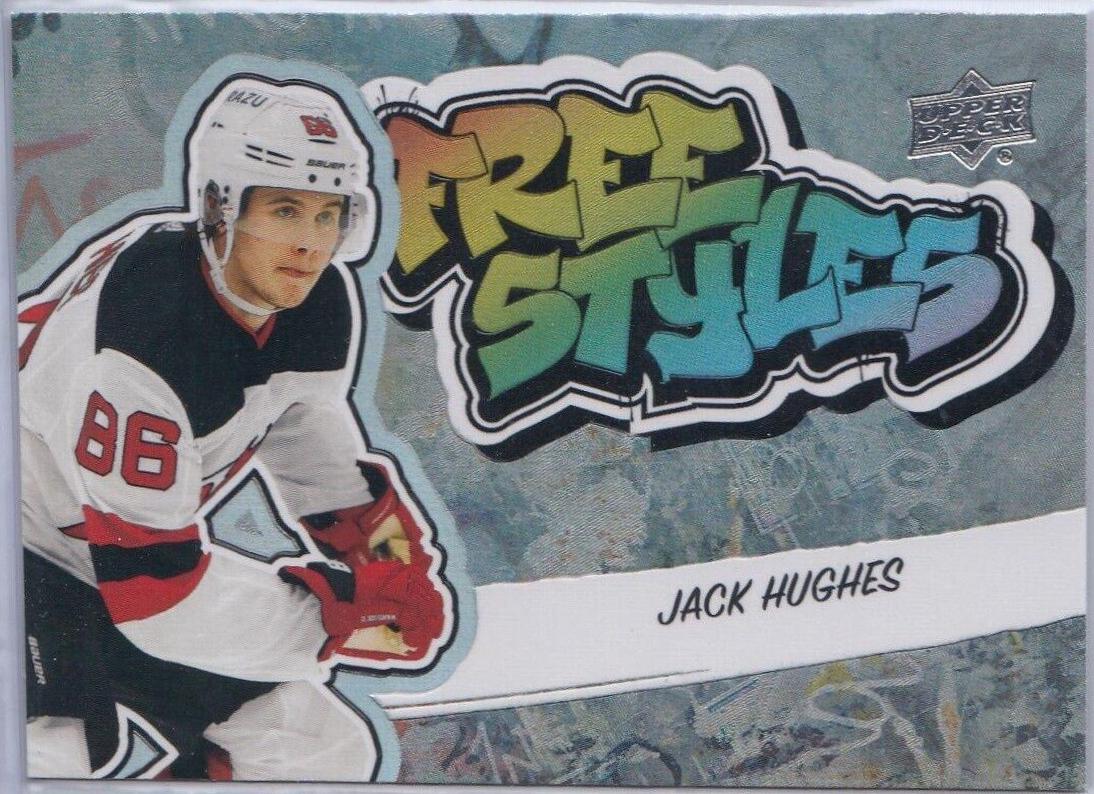 Jack Hughes #FS-10 Hockey Cards 2022 Upper Deck Freestyles