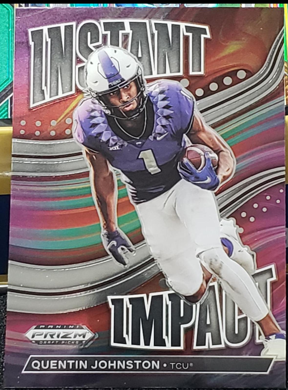 Quentin Johnston #II-11 Football Cards 2023 Panini Prizm Draft Picks Instant Impact