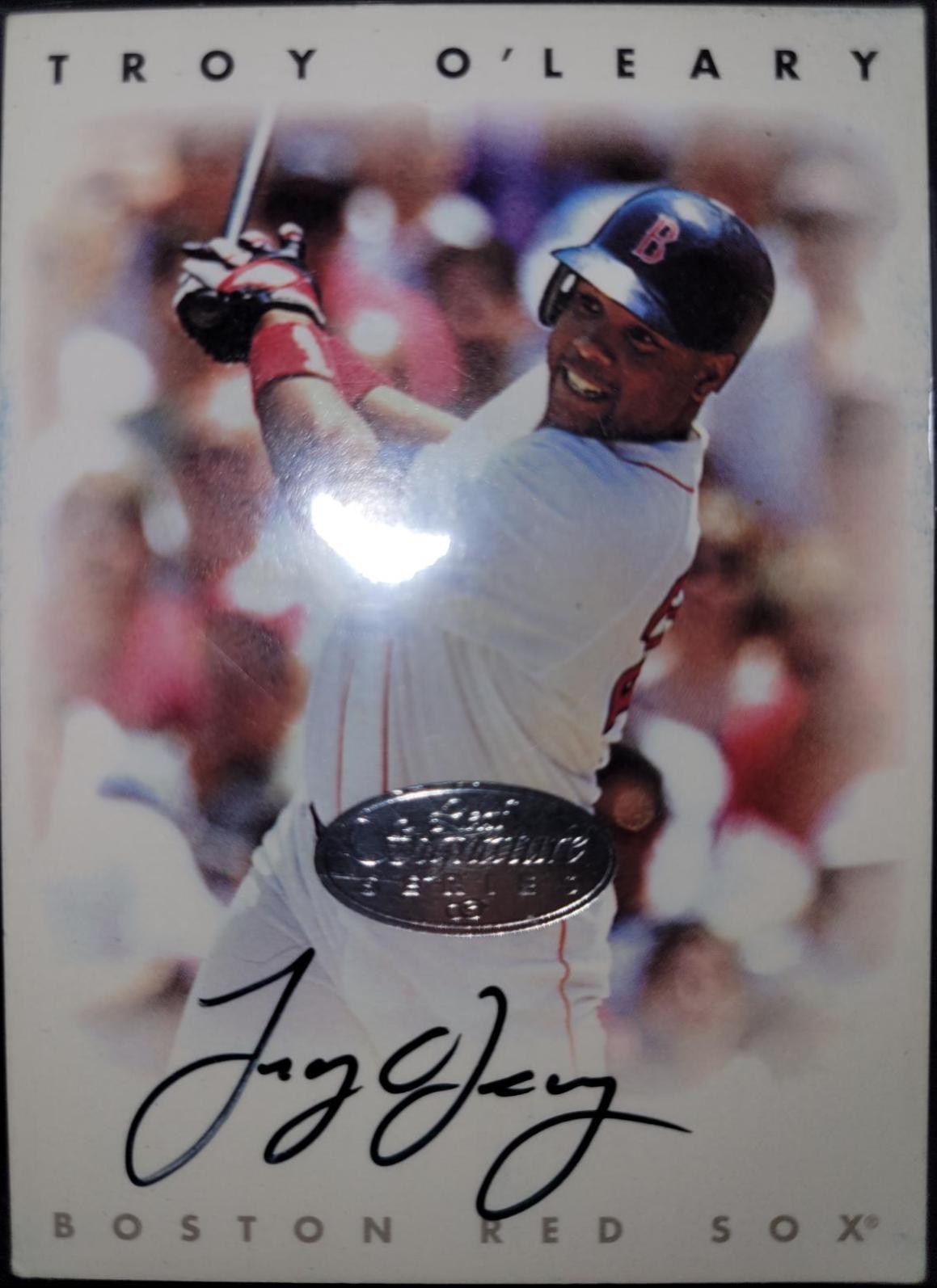 Troy O'Leary #Silver Baseball Cards 1996 Leaf Signature Autographs Promo