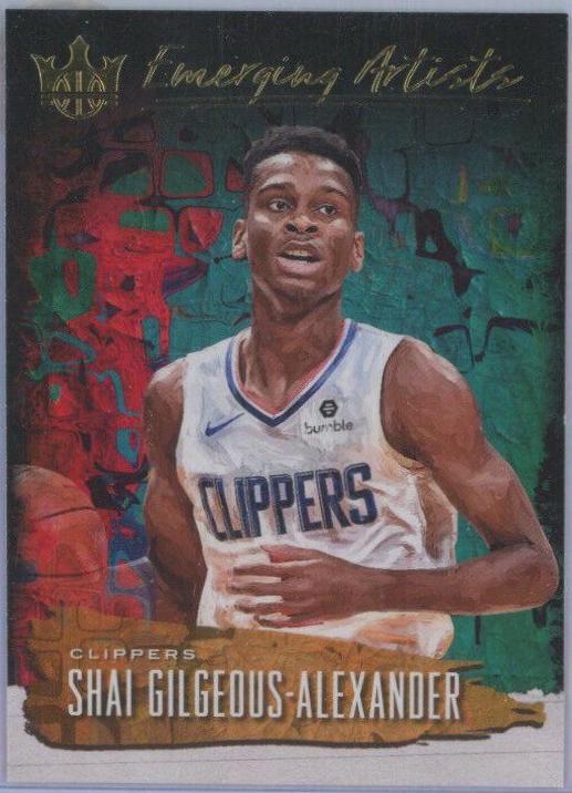 Shai Gilgeous Alexander #5 Basketball Cards 2018 Panini Court Kings Emerging Artists