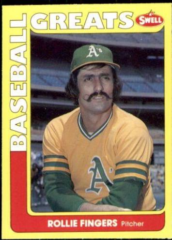 Rollie Fingers #30 Baseball Cards 1991 Swell Greats