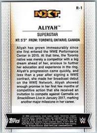 Aliyah #R-1 Wrestling Cards 2017 Topps WWE Women's Division