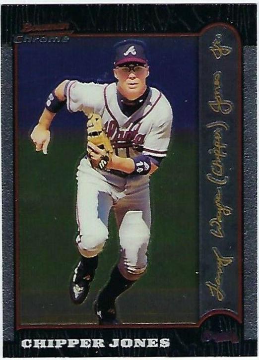 Chipper Jones #43 Baseball Cards 1999 Bowman Chrome Gold