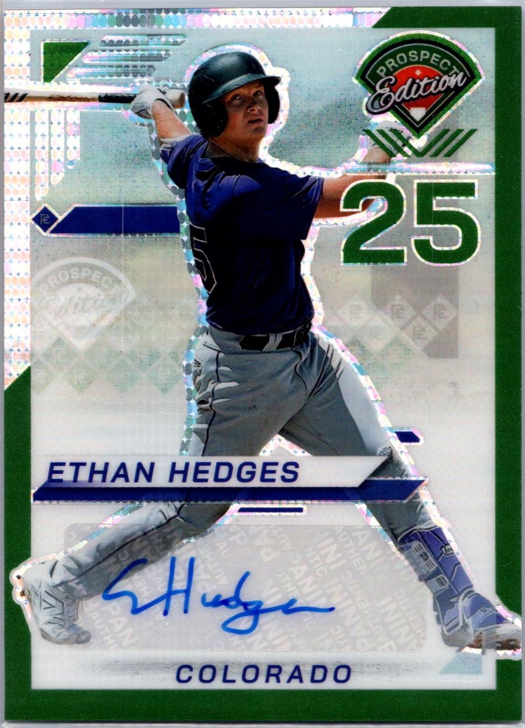 Ethan Hedges [Green Pulsar Holo Ticket Signature] #183