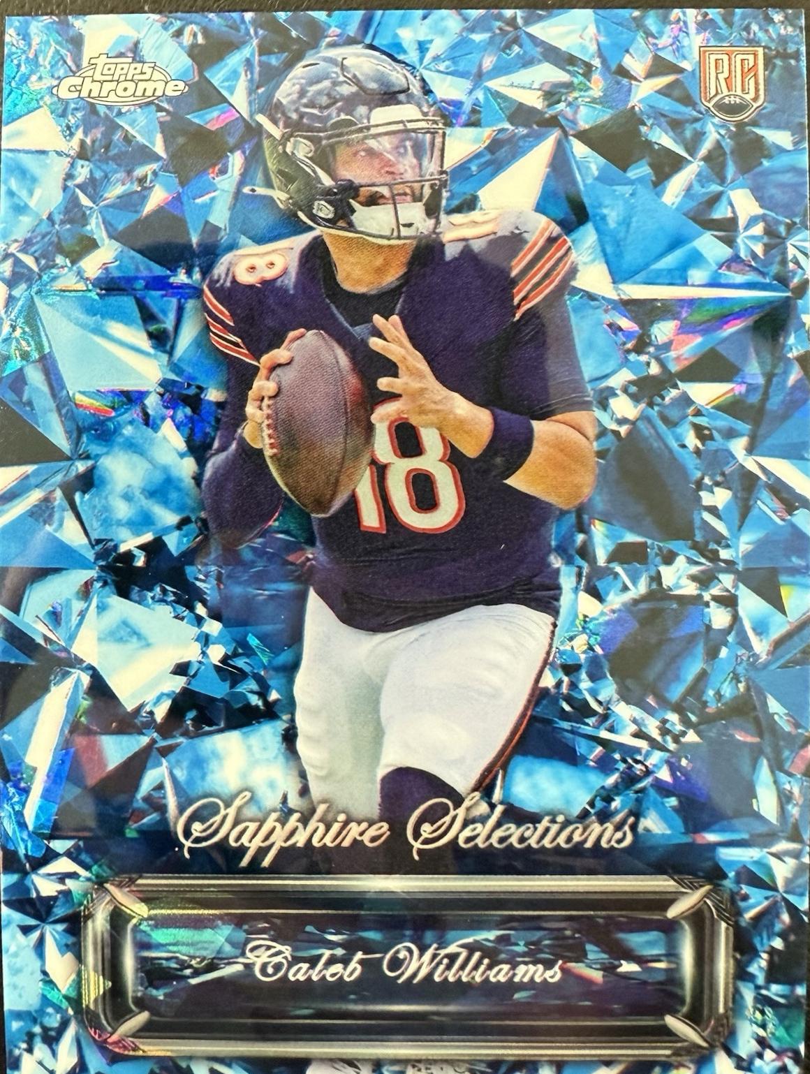 Caleb Williams #SS-1 Football Cards 2024 Topps Chrome Sapphire Selections