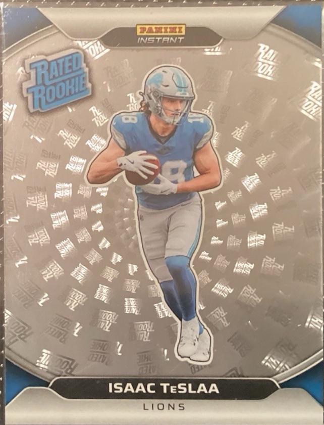 Isaac TeSlaa #RRH-9 2025 Panini Instant Rated Rookie Holoflex Football