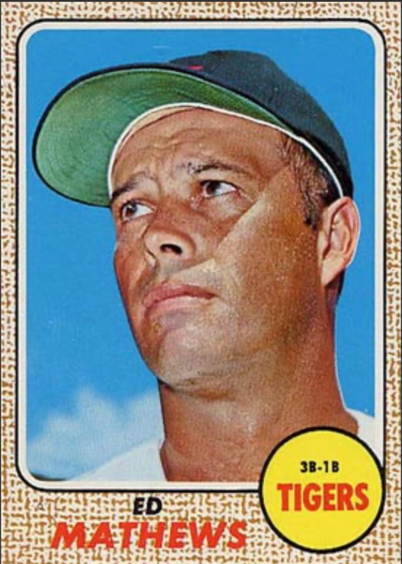 Eddie Mathews #58 Baseball Cards 1968 Topps