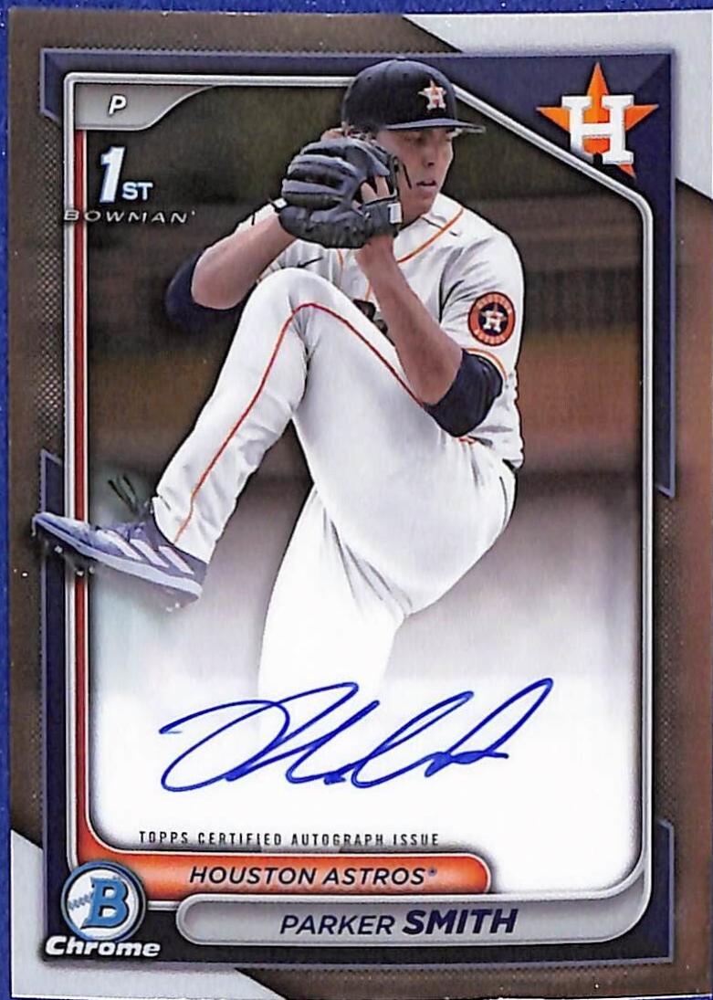 Parker Smith #CPA-PSM Baseball Cards 2024 Bowman Draft Chrome Prospect Autograph