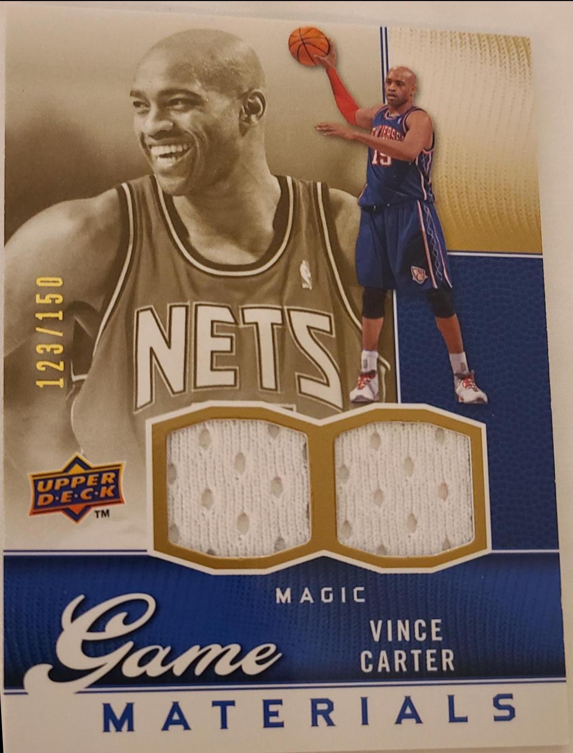 Vince Carter #GH-VC Basketball Cards 2009 Upper Deck Game Materials
