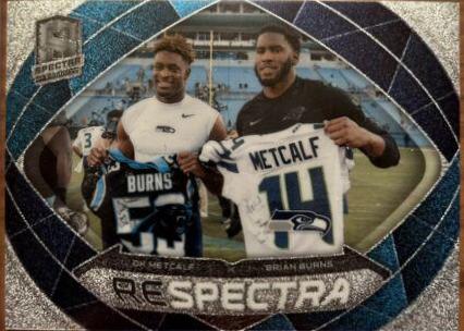 Brian Burns / DK Metcalf #9 Football Cards 2023 Panini Spectra Respectra