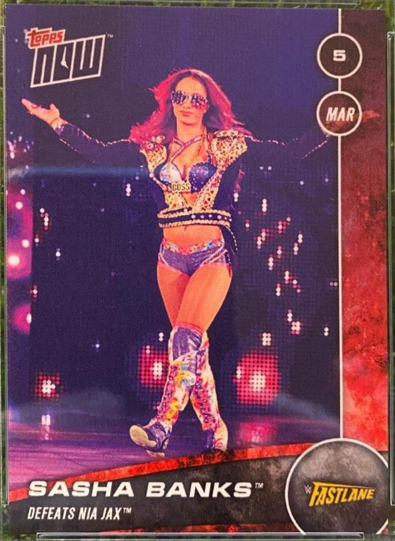 Sasha Banks #69 Wrestling Cards 2017 Topps Now WWE