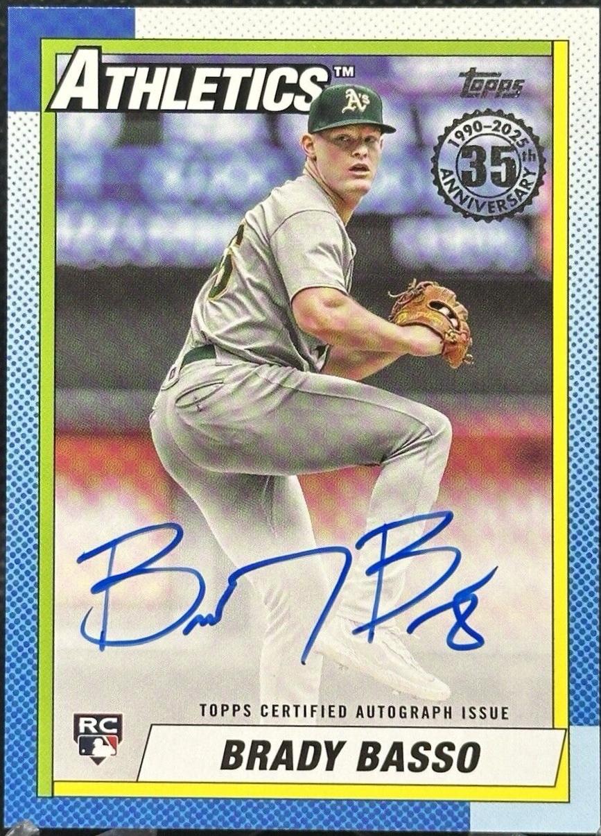 Brady Basso #90A-BBA Baseball Cards 2025 Topps 1990 Autograph