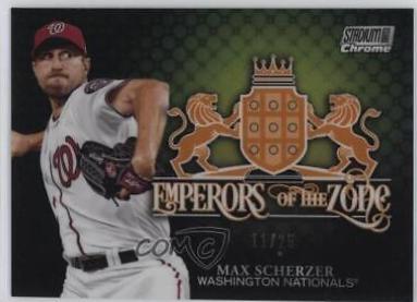 Max Scherzer #EOZ-15 Baseball Cards 2020 Stadium Club Emperors of the Zone