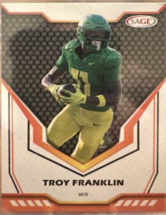 Troy Franklin #5 Football Cards 2024 Sage HIT